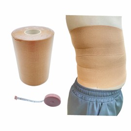 Body Stomach Compression Tape- Extra Wide Kaotic Belly Tape for Body Shaping& Workout& Sweater Enhancer& Skin Protection (Skin Color/10CM*5M) (1 Roll)