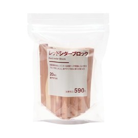 MUJI 84431593 Red Cedar Blocks, Pack of 20, Includes Sandpaper