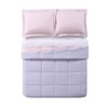 My World Solid Pleated 2-Piece Duvet Set, Twin XL, Lavender/Blush