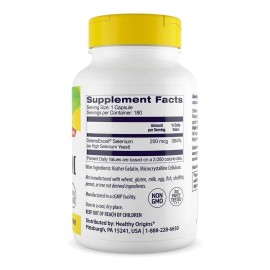 Selenoexcell Selenio Selenio 200 mcg 180 cápsulas Healthy Origins