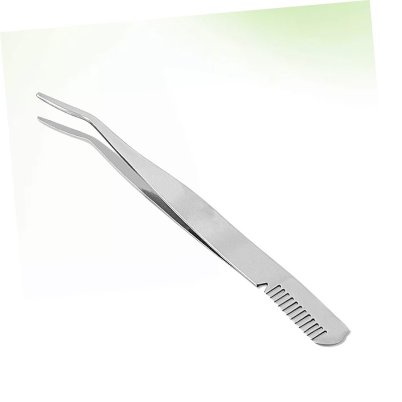 FOMIYES Professional Eyebrow Tweezers Spoolie Stainless Steel Hair Removal Tweezers