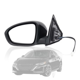 Black Left Driver Side Mirror Replacement For Nissan Sentra 2020 2021 2022 2023 2024 -Manual Folding,with Turn Signal Light,Power,Heated, Electrically Adjustable Side Mirror NI1321327(7Pins)