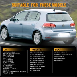 POPMOTORZ LED Number Plate Light, 2PCS License Plate Light with Canbus Design Error Free Waterproof 6000k Xenon White 5050 SMD Compatible with Golf 4/5/6/7 Lupo Scirocco Polo 9N Polo 6R