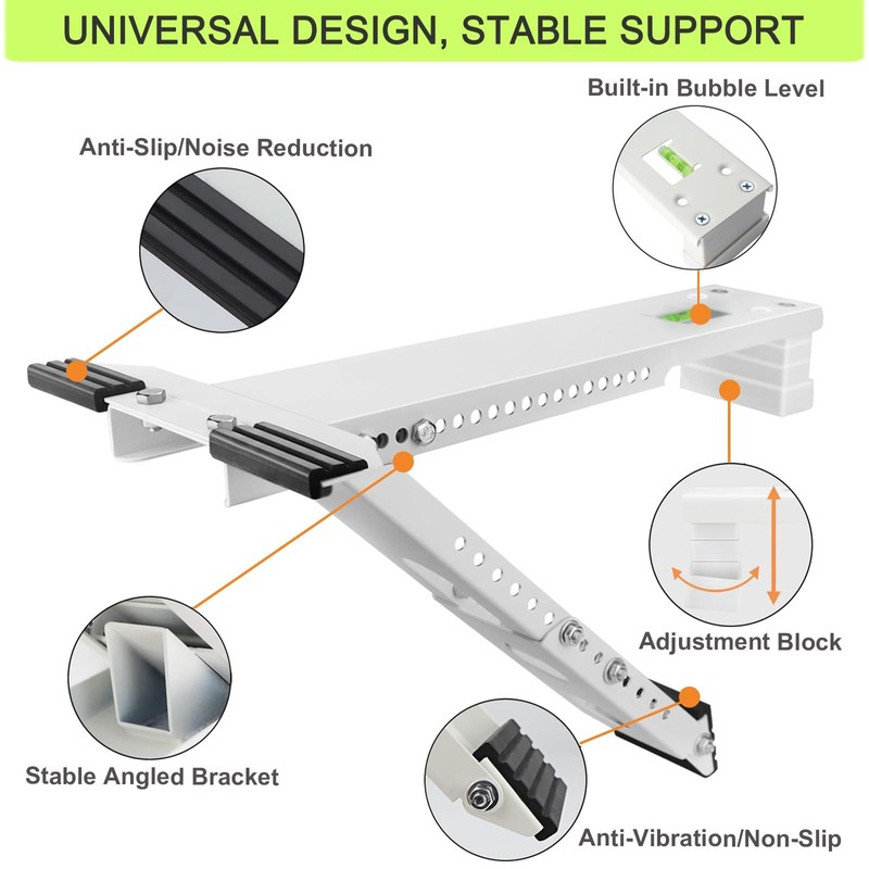 CAT SO RICH Window Air Conditioner Bracket, Universal AC Support