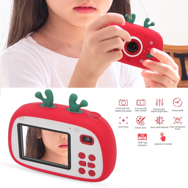 Kid Camera 720p Christmas Style 3 Timing Modes Portable Photography