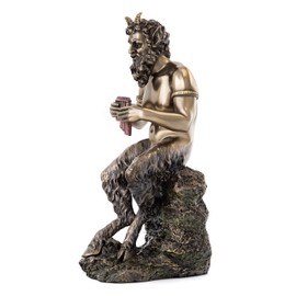 Top Collection Pan the Faun Statue-Greek Mythology God of Wild Nature Sculpture in Premium Cold Cast Bronze- 9.5-Inch Collection Figurine