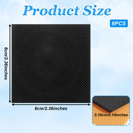 ElevateTech 6 Pcs High Heel Patch, Rubber Non-Slip Sole Protectors High Heels Shoe Grips Repair Stickers Replacement Kit Square Shoe Repair Pad Accessories for Women