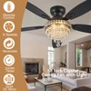 Crystal Ceiling Fan Fandelier with Lights-Ceiling Fans,50" Low Profile and