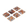 6Pcs Wood Coasters Innovative Insulation Cup Mat Pad Craft Works