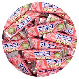 PEZ Candy Refills, Sour Watermelon Flavor, 1 Pound Bulk Bag (Approx. 40 Pieces), Pez Candy Wrapped