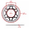 Caltric Front Rear Brake Disc Rotor W/ Pad For Kawasaki