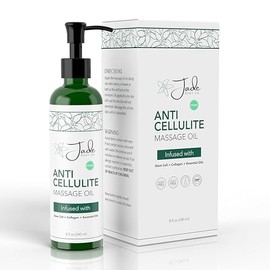 Divine - Aceite de masaje anticelulitis dorado y negro para terapia de masaje, colágeno y células madre, crema para la celulitis para mujeres y romance nocturno de cita, uso externo solamente, 8 onzas