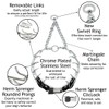 Herm Sprenger 2.25mm Prong Collar for Dog Training with Adjustable