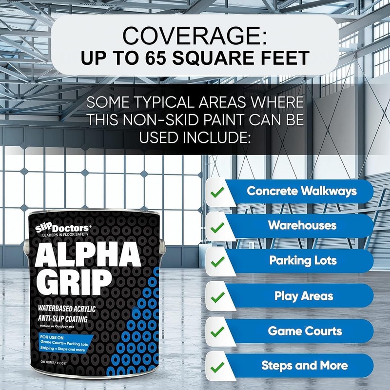 Alpha Grip Non-Slip Paint for Concrete & Asphalt – Non-Skid