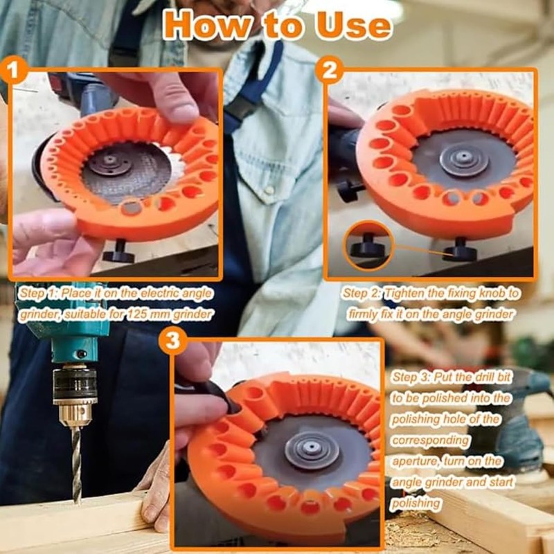 IONPSHG Drill Bit Sharpener Tool - Universal Heavy-Duty Angle Grinder