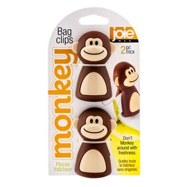 Joie MonkeyテーマSnackチップバッグクリップ – 2パック 1 set ブラウン 77729