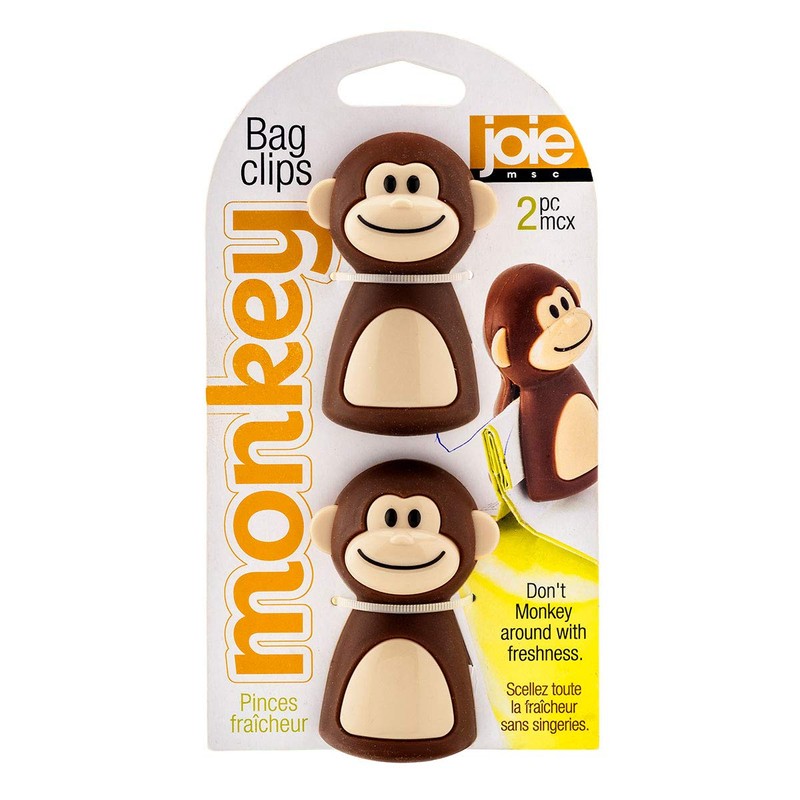 Joie MonkeyテーマSnackチップバッグクリップ – 2パック 1 set ブラウン 77729