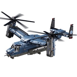 Chodia Military Helicopter Building Blocks Set,Fighter Jet Model Toys,V-22 Osprey Army Airplane Kits with Ratoting Propeller,STEM Christmas Xmas Birthday Gifts for Adult Boys Teens 8-14 14+(1486PCS)