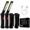 4Pack LED Work Lights, USB Rechargeable COB Light with Magnetic