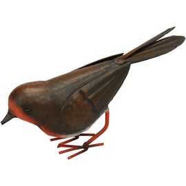 Set of 2 Metal Garden Ornament Robins