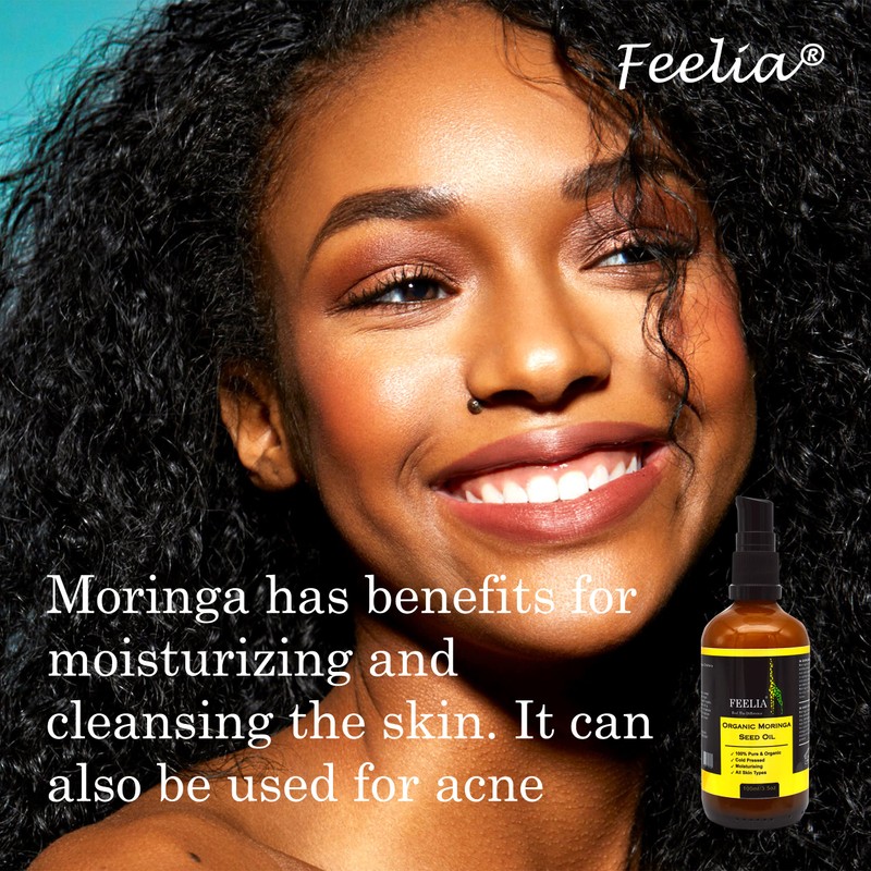 Feelia - Organic Moringa Oil - Cold Pressed, Moisturizing, Rich