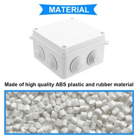 Youmile ABS Plastic Waterproof Dustproof Junction Box 100 x 100 x 70 mm (3.9 x 3.9 x 2.8 Inch) IP55 Electronic Project Housing Box for Outdoor Use with 5P Terminal Block, Pack of 10 Fork Plugs