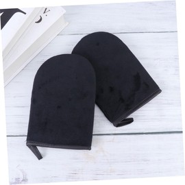 2piezas Guantes Autobronceadores Reutilizables Mitones Para Aplicación De Crema Autobronceadora Suaves y Cómodos Perfectos Para Natural Negro
