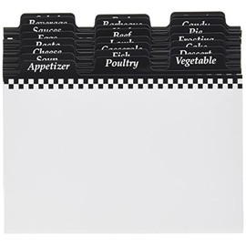 4-by-6-Inch Recipe Box Dividers