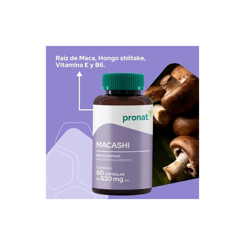 Pronat | Macashi Maca & Shiitake (60 cápsulas)