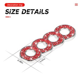 BELOMI Bling Inner Car Door Lock Pull Covers, 4 Pcs Crystal Auto Sticker Decals, Interior Decorations for Vehicle Door Lock Pull Rod Bolt, Rhinestones Lock Pins Caps for C Class C200L GLC260 C260L