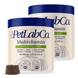 PetLab Co. PetLab Co. 22 in 1 Dog Multivitamin - Support Dog's Immune Response, Skin, Coat, Joints & Overall Health - Vitamins A, E, D, B12, Minerals, Antioxidants - Chewable Pork Flavor