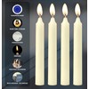 Hyoola Taper Candles - 6 Inch Ivory Dripless, Unscented Dinner