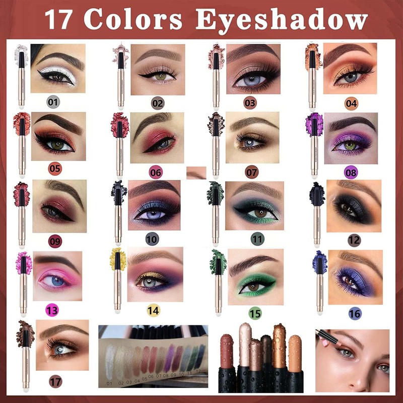 TWLBXMG Purple Eyeshadow Stick Eye Makeup Cream Smooth Shimmer Eyeshadow