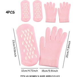 Guantes hidratantes y calcetines para manos secas Gel Gel Spa Softs Silicona Fiesta de silicona Calcetines y guantes para manos de las durante la noche Hidratando cuidado