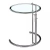 Eileen Side Table End Table Adjustable Height Silver
