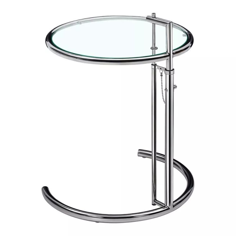 Eileen Side Table End Table Adjustable Height Silver