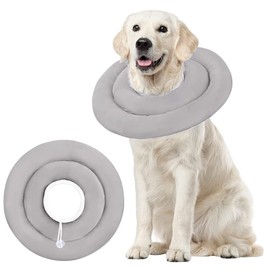 Dog Recovery Collar After Surgery Cat Cone Collar Dog Neck Collar Pet Protection Cover Collar Adjustable Protect From Stitching Wound Soft Comfy Padded Dog Donut Cone for Small Medium Large