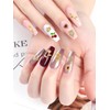 85 Pcs Gold Nail Charms,Nail Gems and Charms, Hearts, Cherries,