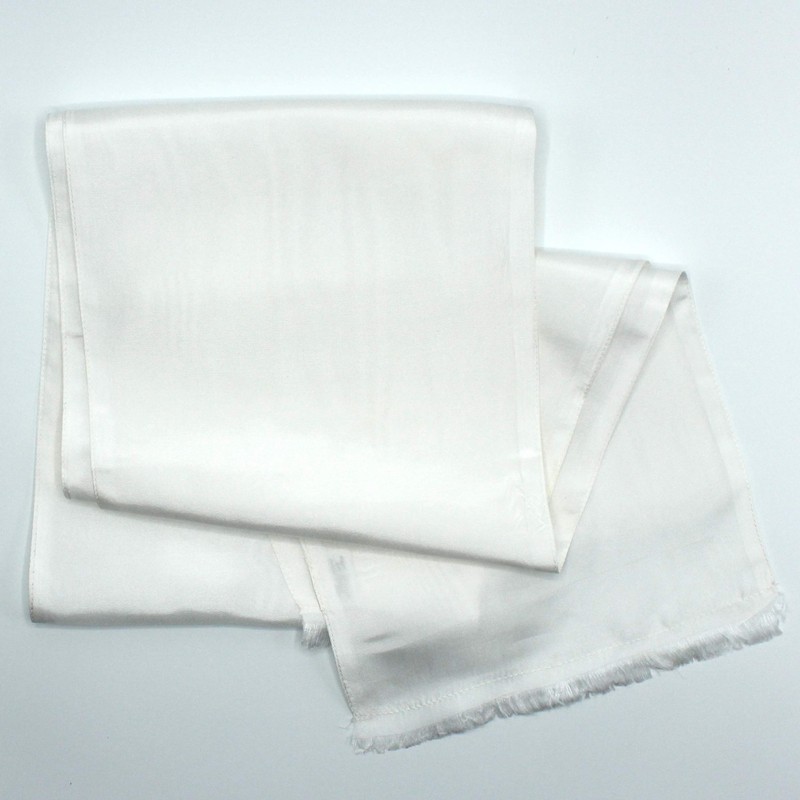 Royal Silk Dashing White Silk Aviator Scarf Pure 100% Silk