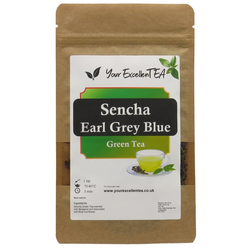 Sencha Green Earl Grey Blue Flower - China Green Loose