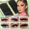 Volume Lash Clusters, 80D/100D Thick Eyelash Clusters 8–18mm D Curl,