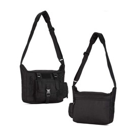 Messenger Bag, Tactical Crossbody Bag Molle Large Waterproof Laptop Pack Casual Military Shoulder Bag Black