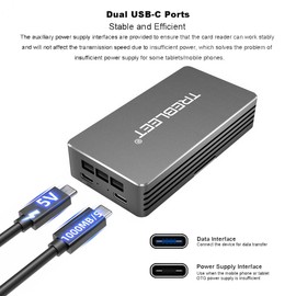 CFexpress Type B On-The-go Backup Card Reader, 2 in 1 Built-in M.2 NVMe SSD Slot (Up to 10Gbps)