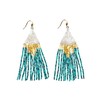 Joyfulmuze Dangle Earrings for Women, Handmade Seed Bead Tassel Fringe,