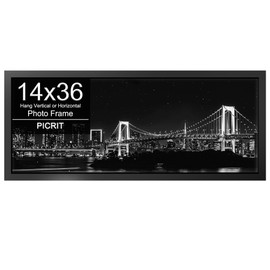 Picrit 14x36 Poster Frame, Photo Frame for Wall Mounting Diaplay, Black