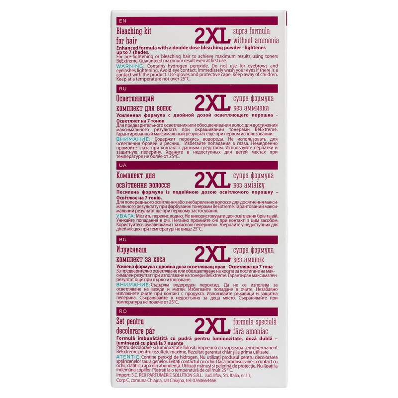 Be Extreme 2XL Supra Hair Bleaching Product without Ammonia, without