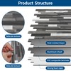 Yipscazo 10 Sheets Peel and Stick Stone Metal Tile Backsplash,