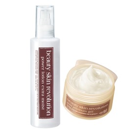 Beautiful Skin Revo Power Lotion Extra Moist + Gold Platinum Gel [Lotion 7.8 fl oz (200 ml) / All-in-One Gel 3.5 oz (100 g) Set (Made in Japan) Moisturizing Aging Care