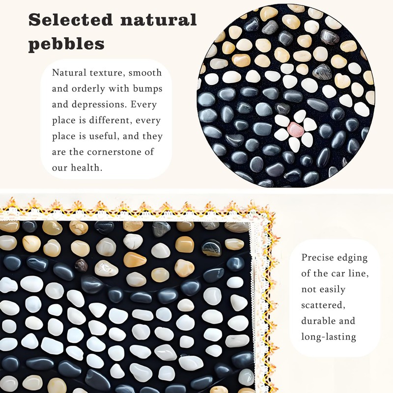 Acupressure Mat for Feet, Reflexology Foot Massager Pad with Pebbles