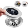 Hibbent 3 in 1 Kitchen Sink Drain Strainer, Stainless Steel